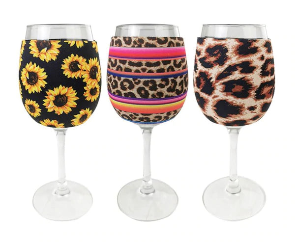 Personalised Wine Glass Cooler Sleeve & Coaster Sets