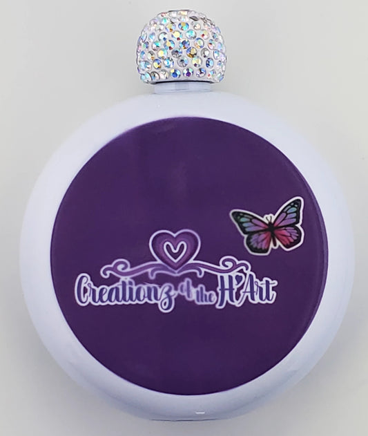 Round Bling Top Flask